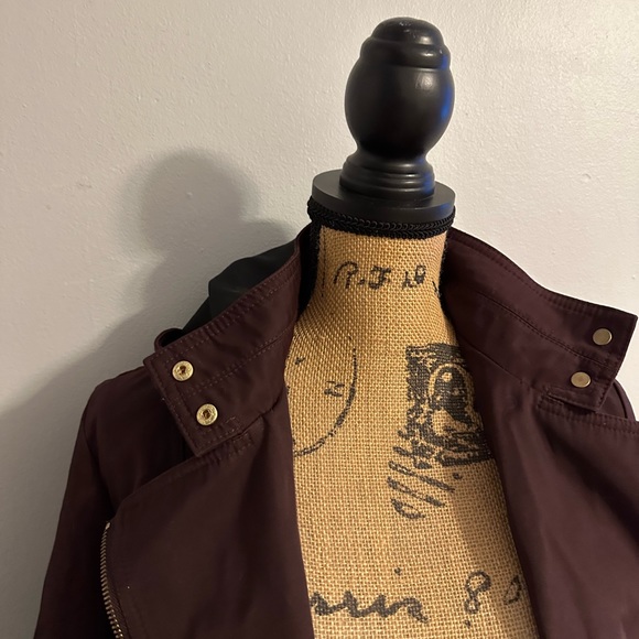 Vince Camaro Dark Purple Trench Coat Small - Picture 3 of 11